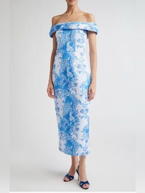 NWT Authentic Emilia Wickstead Rochelle Floral Damask Dress 4 US/ 8 UK